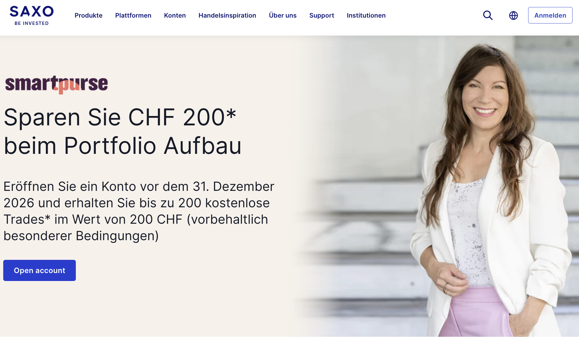 Olga auf SAXO Homepage